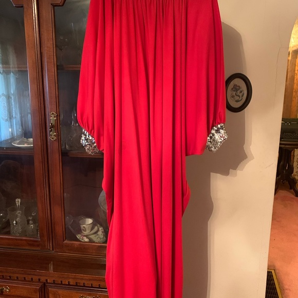COPY - Vintage Red Mid Length Dress - Picture 4 of 6